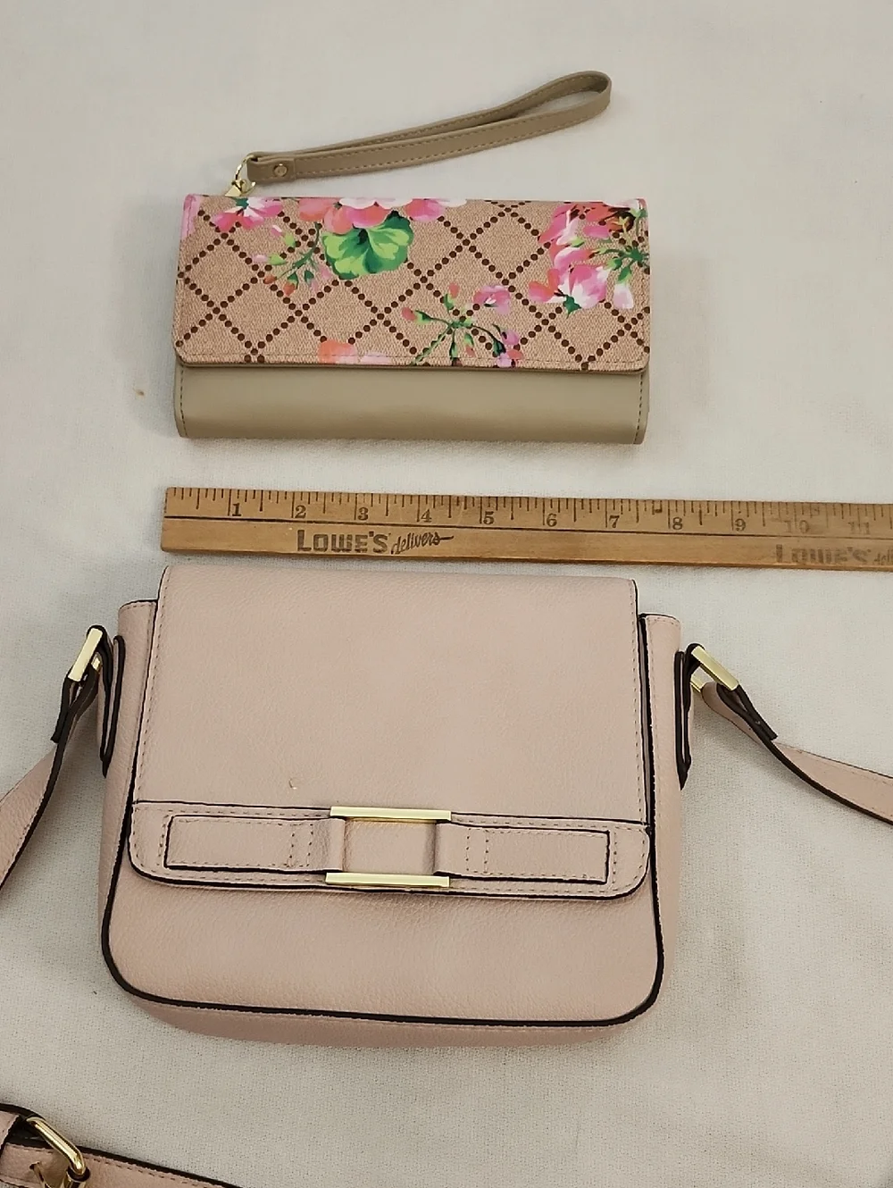 Merona Blush Crossbody with AR New York Floral Wristlet Set